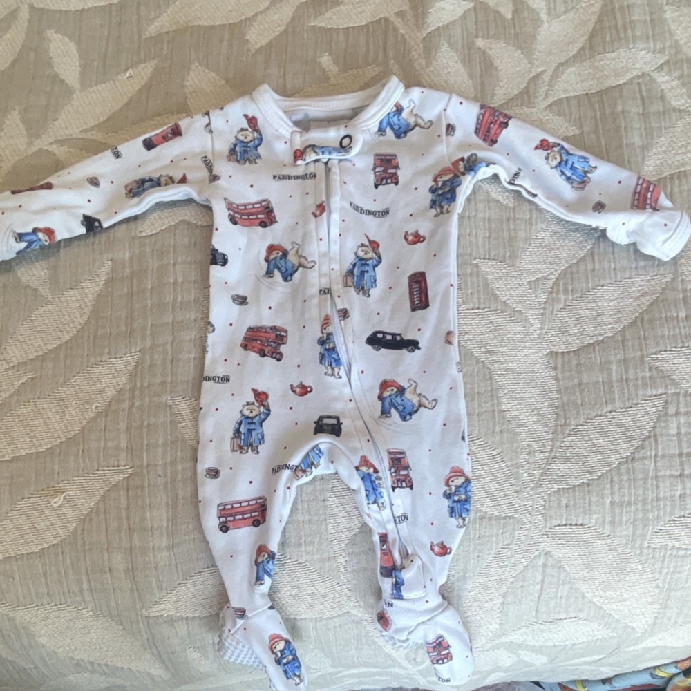 Lovedbaby Organic Cotton One-Piece Paddington Bear Coverall Preemie-NB